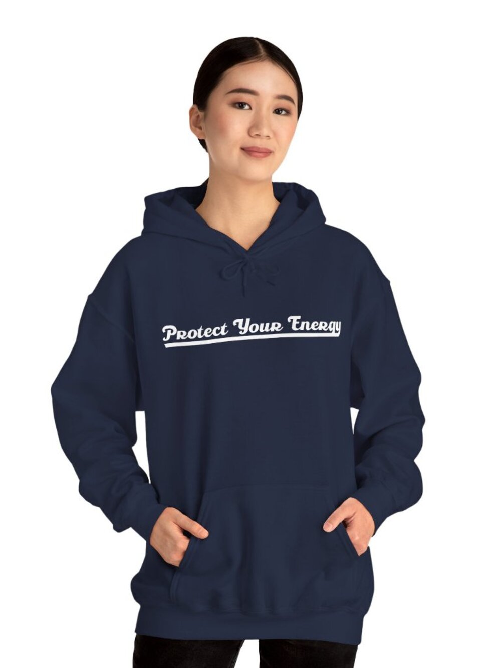 Protect Your Energy Hoodie | Unisex Streetwear Sweatshirt | Navy Blue